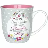 Sheepworld Tasse Motiv Küsschen | Tasse mit Spruch, Porzellan, 60 cl | Geschenk Freunde, Valentinstag | 44399