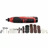 KUNZER 7AMS01 Akku-Multischleifer für Feinarbeiten, 12 V Li-Ion Akku mit 2000 mAh - inkl. 53-teiligem Zubehör und Koffer