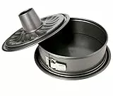 Springform mit zwei Böden – Birkmann – grau, Ø 26 cm rund, Karbonstahl, Marken-Antihaftbeschichtung, extra hoher Rand 9 cm, Auslaufschutz, Kuchenform & Backform