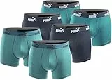 PUMA Boxershort 6er Pack Herren Basic Black Limited Edition - New Ocean- Gr.M