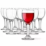 Glasmark KROSNO 1992 Schnapsgläser Shotgläser auf Stiel Set 12 Stück 55 ml Transparent Spülmaschinenfest, Durchsichtig