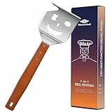 7 in 1 grillspachtel für Barbecue Grill, Multifunktion Grillbesteck mit Holzgriff, Eingebaute grillbesteck-set-Funktion,Kreativer Grillwender, Einzigartige Grillwerkzeuge, Grillen Geschenke für Männer