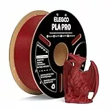 ELEGOO PLA PRO Filament 1,75 mm Burgunderrot 1 kg, Verbesserte Steifigkeit 3D-Druckmaterialien, Maßgenauigkeit +/- 0,02 mm, Passt für die Meisten 3D-Drucker, 1 kg Spule (2,2 lbs)