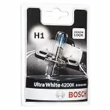 Bosch H1 Ultra White Halogen-Glühlampe für Auto-Scheinwerfer, 12 V 55 W, mit modernem weißem LED-Look - Lampensockel Typ P14,5s - 1 Ersatz-Scheinwerferlampe