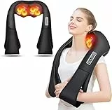 AERLANG Massagegerät Schulter Nackenmassagegerät mit Wärme, Weihnachtsgeschenke, Shiatsu Rückenmassagegerät Massagegerät Nacken,Massagegerät Rücken,Nacken Geschenke für Frauen, Männer