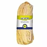 TENAX Natürliche Raphia 50 g, Bindeband für Pflanzen und Gartenarbeit, Handwerk, Basteln, Dekoration und Geschenkverpackungen