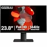 GEESUU 24 Zoll Monitor, PC Bildschirm 144Hz, FHD 1080p Monitore, 5ms, Eye-Care, 99% sRGB, VESA 75x75mm, HDMI 2.0 & DP 1.2