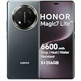 HONOR Magic7 Lite Smartphone 5G Without Contract, Dual SIM NFC Android Mobile Phones (256G ROM/8G RAM,6600 mAh,108MP,Drop/Water/Heat-Resistant,Al Intelligent, 6.78 Zoll AMOLED Display),Titanium Black