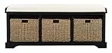 Safavieh Modern Innen Bank, Schwarz, 120 x 41 x 50