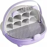 Zuchtbox für Seidenraupen, Futterbox für Insekten, Beobachtungsbehälter für Kleintiere – Transparenter Zuchtkäfig mit Belüftung, Leicht zu Reinigen, Ideal für den Einsatz in Schule & Hobby (Violett)
