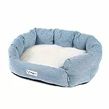 JAMAXX Hunde-Körbchen Bequem Weich, Wendekissen Waschbar Hundekorb Hundebett mit Komfort-Polsterung PDB2089 (M) 70x60 Light-Blue