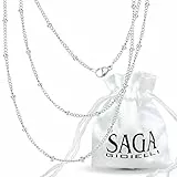 SAGA GIOIELLI® Halskette für Engelsrufer aus Edelstahl, 110 CM, Edelstahl, Kein Edelstein