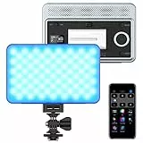 VILTROX RGB-LED-Panel-Licht, Smartphone-Steuerung, volle Farbe auf der Kamera, LED-Fotografie-Licht, 2600 K-6800 K, dimmbares LED-Video-Licht, mit NP-F550-Akku (15 C)