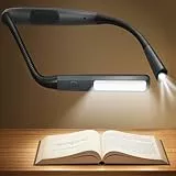 Glocusent Leselampe Hals, Leselampe Bett mit 5 Farben & Stufenlos Dimmbar, Aufladbar 100 Std. Dauer Nackenlampe, Halslampe Buchlampe für Lesen ins Bett/Stricken/Reparieren