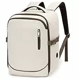 Yankony Handgepäck Rucksack Flugzeug 40x30x20 für Ryanair 14 Zoll Laptopfach Reiserucksack 24L Cabin Bag Unter Sitzplatz Travel Backpack für Herren Damen, Beige