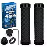 Adiwo Fahrradgriffe Ergonomisch Lenkergriffe Fahrrad aus Rutschfester, Universal für 22,2mm, Schnelle Montage, für Trekkingrad/Rennrad/Citybike/Klapprad/Mountainbike, Typ E Schwarz