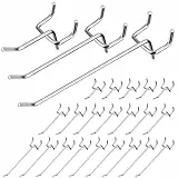 Lochwand Haken, 50stk Lochblech Werkzeugwand Haken Küpper Lochwand Zubehör Lochwandhaken Lochplattenhaken Pegboard Einfachhaken für Werkzeughalter Wand Regal (5cm/10cm/15cm)