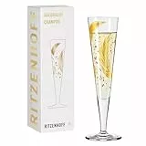 RITZENHOFF 1071042 Champagnerglas 200 ml - Serie Goldnacht Nr. 42 - Designerstück mit Echt-Gold - Made in Germany