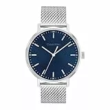 Calvin Klein Analog Quarzuhr für Herren Kollektion MODERN MESH mit Silbernes Edelstahl-Mesh-Gliederarmband - 25200045