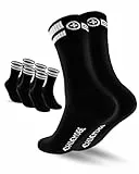 Chiemsee Sportsocken Herren Damen Tennissocken 6 Paar Crew Socken mit Frotteesohle (Schwarz 43-46)