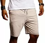 Björn Swensen Herren Kurze Hose Jogginghose Shorts Trainingshose Sporthose Slim Fit Männer Jogging Fitnesshose Fitness-Short für Training Sport Bodybuilding BS2001 S D Grau