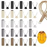 5 Farben Kordelenden Metall, 20 Stück Kordelstopper Metall, Qualitätslegierungen Rope Laces Kordelenden, für Hoodie Hosen Schnürsenkel Tasche DIY Seile