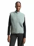 TOM TAILOR Denim Damen 1049483 Pullunder Cardigan, 14395-Silver Cloud Blue Melange, M