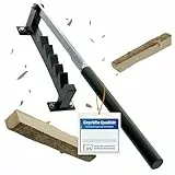 STAHLKÖNIG® Holzspalter Manuell | Rostfrei und langlebig durch galvanisierte Klinge | Anzündholz Spalter mit 40cm Griff für müheloses Spalten