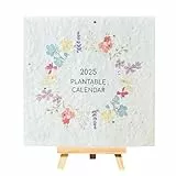 Pflanzbarer Kalender 2025 Wandkalender, Pflanzbarer Samen Kalender, Saatgut Kalender 2025 Tischdeko, Kreativer 12-Monats-Planungskalender Mit Staffelei, Plantura Einpflanzbarer Kalender