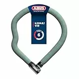 ABUS Kettenschloss Goose Lock 4204K - biegsames, klapperfreies Fahrradschloss aus gehärtetem Stahl - 4 mm starke Stahlkette, 28 mm Gesamtdurchmesser - 110 cm lang - mit Schlüssel - Hellgrün