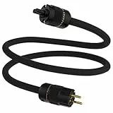 Tertullus HiFi High End Netzkabel C7 Stromkabel HiFi Audio kaltgerätekabel Mit Schukostecker & Kaltgerätestecker (P104-c7, 1m)