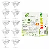 greenandco 10x MR16 GU5.3 | ersetzt 30W | warmweiß 2700K | CRI 90+ | 3W 270 lm | 38° | flimmerfrei | COB LED Spot | 12V AC/DC | nicht dimmbar