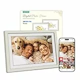 Frameo Digitaler Bilderrahmen WLAN 10.1 Zoll Elektronischer Bilderrahmen, 32GB Speicher, 1280 * 800 HD IPS Touch Display, Fotos Videos über Frameo APP Teilen, Geschenke für Frauen Männer