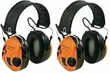 3M PELTOR SportTac Gehörschutz grün - Intelligente Ohrschützer mit aktiver Schalldämmung speziell für Jäger und Sportschützen - Dynamische Geräusch-Regelung - SNR 26dB, inkl Wechselschalen Orange