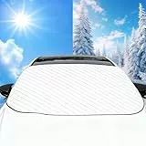 Auto Windschutzscheibenabdeckung - Frontscheibenabdeckung Anti Frostschutz Eisschutz Sonnenschutz Fleckenbeständig, 145 x 100cm Verdickte Frontscheibe Limousinen SUV Kleinlastwagen