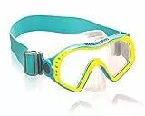AQUAZON Starfish Junior Medium Schnorchelbrille, mit modernem Textil Kopfband Taucherbrille, Schwimmbrille, Tauchmaske für Kinder, Jugendliche von 7-12 Jahren, Farbe:Blue-Yellow Junior