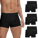 FALARY Boxershorts Herren Unterhosen Männer Retroshorts Ohne Etikett UnterwäSche Boxer Baumwolle Sportunterhosen für Herren 6er Pack Gr.XL,Farbe Schwarz