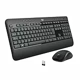 Logitech MK540 Advanced Kabellose Tastatur und Maus Combo für Windows, US QWERTY-Layout - Schwarz