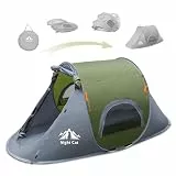Night Cat Wurfzelt 1 Person Wasserdicht: Pop Up Camping Zelt für Outdoor Sport Picknick Wandern Reisen