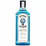 Bombay Sapphire London Dry Gin, 40 Vol-%, 70 cl / 700 ml, zu 100% per Dampfinfusion destillierte Spirituose mit 10 erlesenen Botanicals