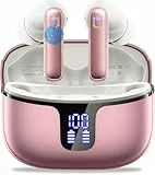 Bluetooth Kopfhörer, Kopfhörer Kabellos Bluetooth 5.3 mit HD Mic Stereo HiFi, 2025 In Ear Kopfhörer 40H Spielzeit, Ohrhörer LED Display, Kabellose Kopfhörer USB-C IP7 Wasserdicht USB-C für Android/iOS