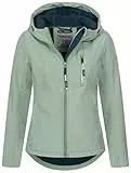 Sublevel Damen Frühlings Softshell Jacke - Outdoor Regen Übergangs Produktion-FvS, Farbe: Mineral Green, Größe: M 38