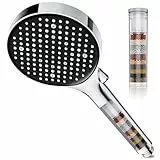 Magichome Duschkopf mit Filter, Hochdruck Handbrause 6 Strahlarten, Duschkopf Wassersparend mit Filtration in 25 Schichten für Hartes Wasser,Rest-Chlor,Bakterien, Schwermetall