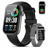 LIGE Smartwatch Herren/Deman mit Telefonfunktion,1.47'' HD Touchscreen,300mah Sportuhr,IP68 Wasserdicht,120+ Sportmodi Aktivitätstracker mit Herzfrequenz/SpO2/Schlafmonitor Schwarz