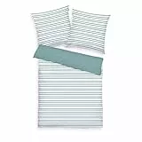Bettwäsche 135x200, Tom Tailor Bettwäsche-Set Scandi Trio, zeitlos, gradlinig, klar, 100% natürliche Baumwolle, 1x Kissenbezug 80x80 + Bettbezug 135x200, Reißverschluss, Erwachsene (Kopenhagen)