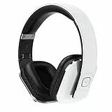 August EP650 - Bluetooth Kopfhörer v4.2 NFC mit aptX Low Latency - Stereo Over Ear Headphones mit August Audio App kabellose Kopfhörer mit Mikrofon für Freisprecher tiefer Bass 15h Akku (weiß)
