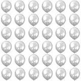 Kleine Luftballons Silber 5 Zoll Ballons,36 Stück Mini Luftballons Helium Ballons Partyballon Deko,Latex Luftballons für Geburtstag,Hochzeit,Geschlecht Offenbaren,Brautdusche,Babyparty Dekorationen