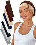 lulir Haarband Damen 8 Stück, Stirnband Damen Sport, Stirnbänder Elastische & Antirutsch, Haarbänder Dünn, Atmungsaktiv Breites Headband, Hairband für Yoga, Kosmetik, Fitness, Gym, Workout