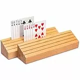 Yellow Mountain Imports Spielkartenhalter aus Massivem Buchenholz - 2er-Set