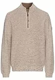 camel active Herren Stricktroyer aus Baumwollmix Sand, Menswear-L